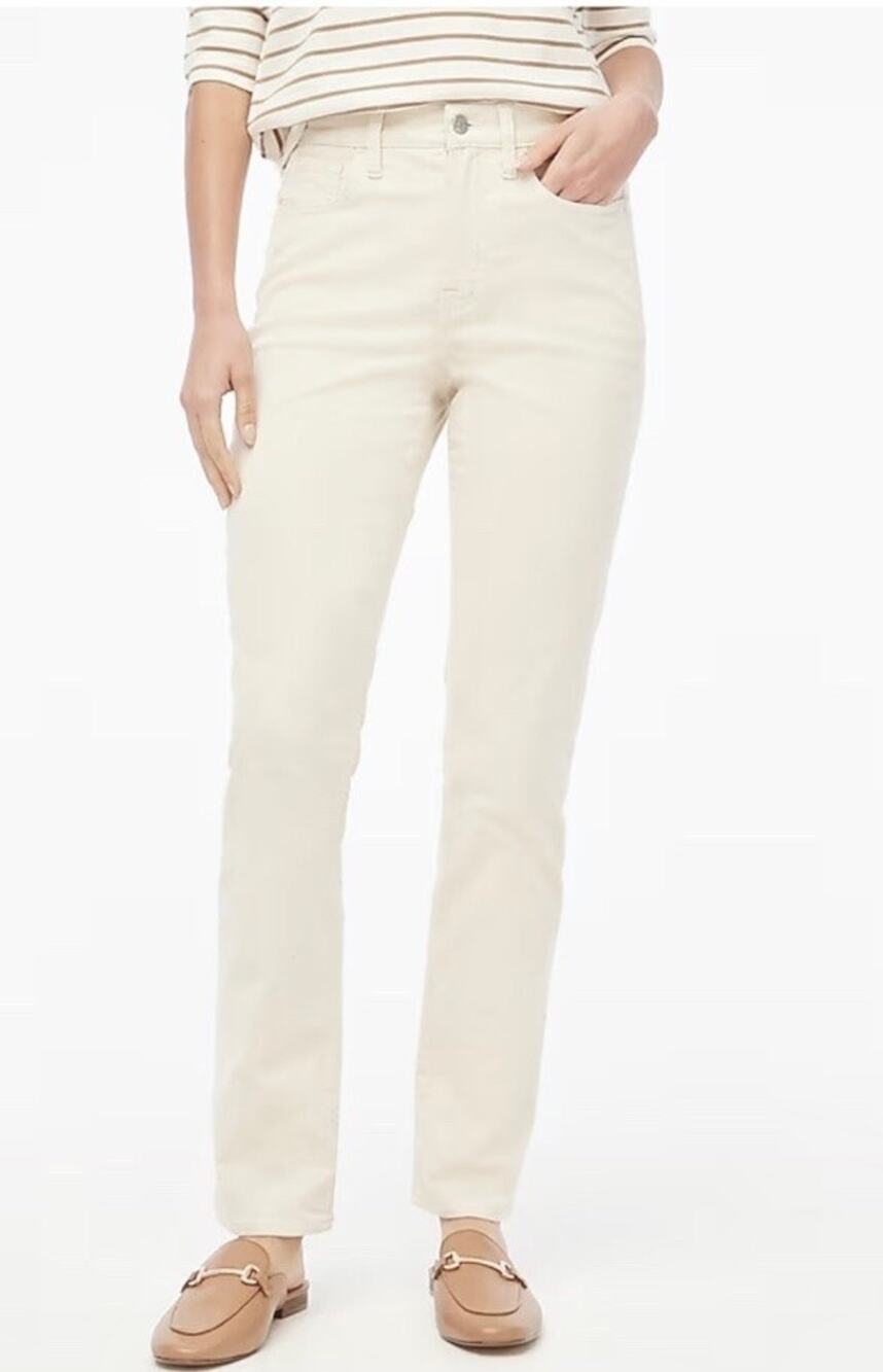 J. Crew Women’s Ivory Vintage Slim Straight Leg Corduroy Pants - Size 30